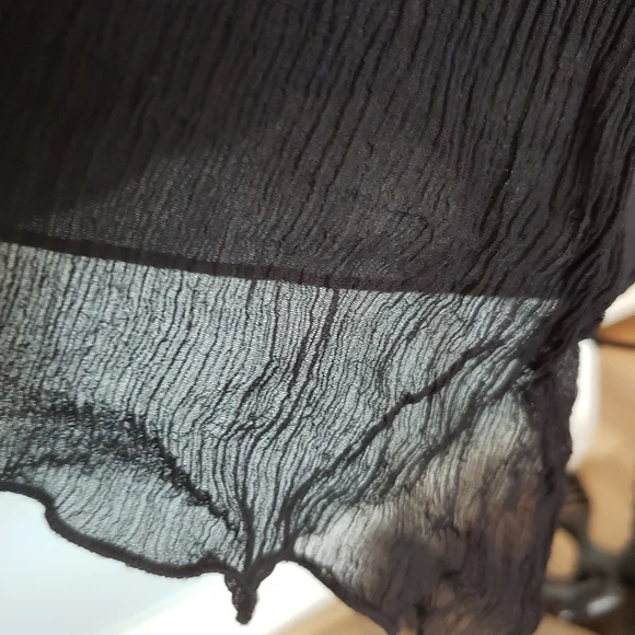 Express Black Silk Hankerchief Hem Skirt, S - Picture 7 of 11